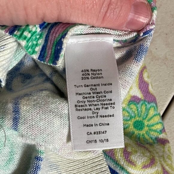 Talbots Green Yellow Lightweight Sweater Plus Size Curvy 3X - Picture 12 of 12